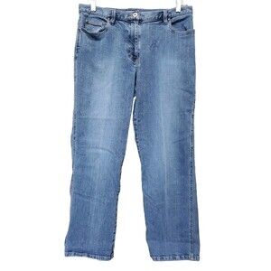 Ann Taylor Stretch Low Rise Blue Denim Jeans Cotton Blend Size 12A